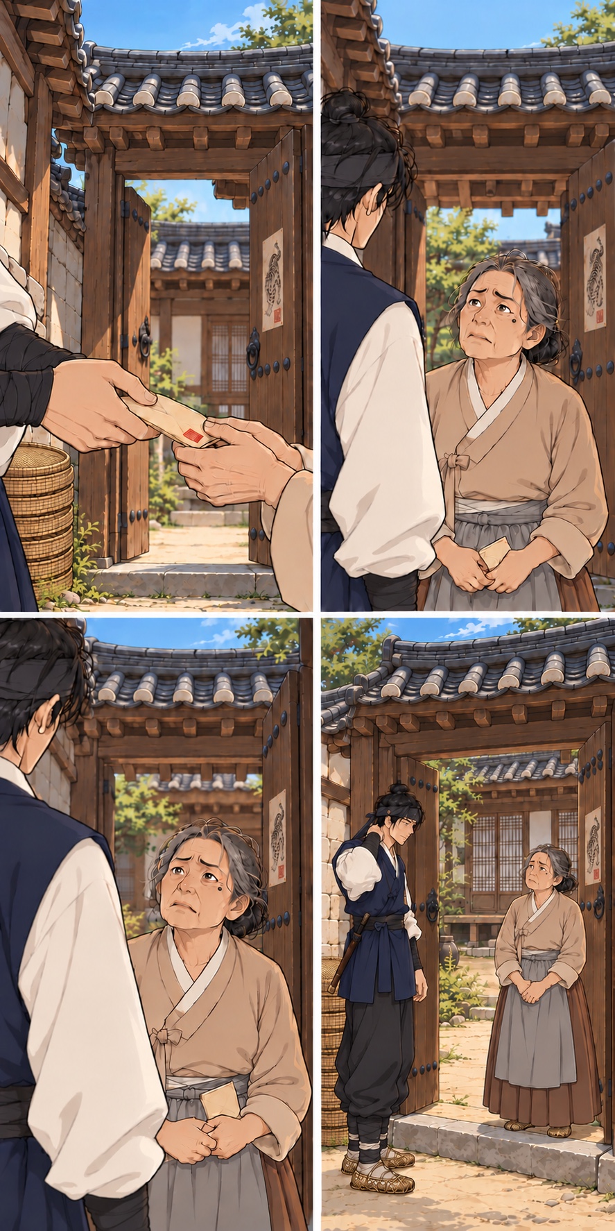 19컷. 종이를 받는 손
